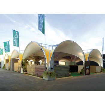 Arco keresztboltív, feszített ponyvafedés